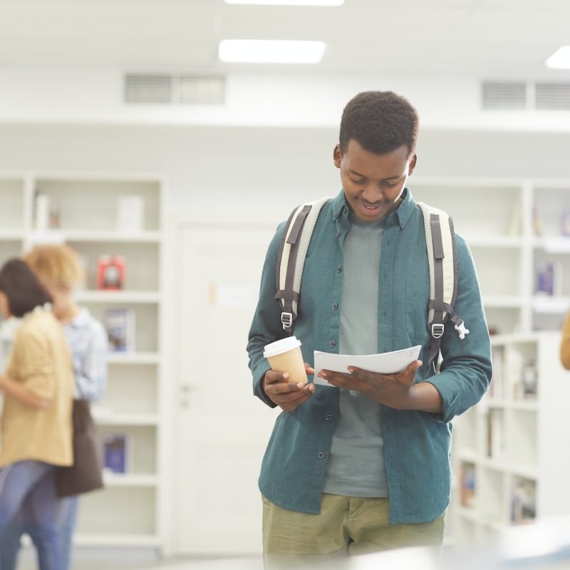 Students in College Library